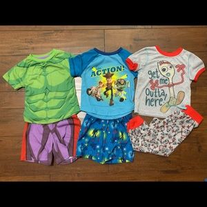 Disney Store Toddler Boy 3T Hulk, Buzz Lightyear and Forky